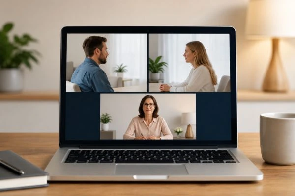 Image of online shuttle mediation Hitchin